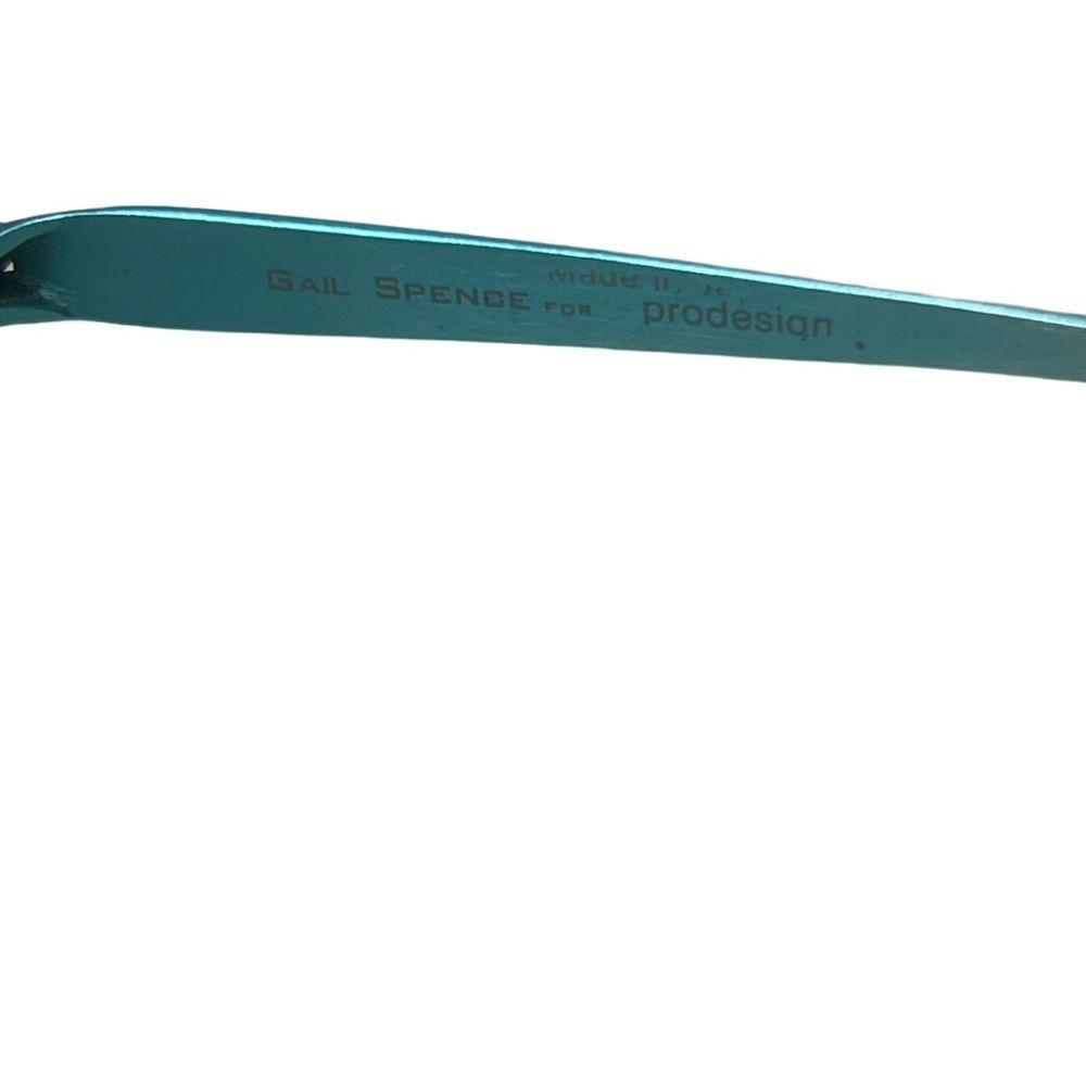 Gail Spence for Prodesign Aluminum Frame Turquoise & Pink Cool Retro Frames 9203 - Picture 11 of 12
